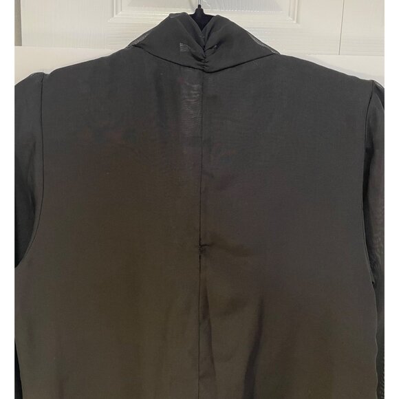 Vtg Uno Core Womens Sheer Crossover Top Size M Whimsigoth Witchy Dark Romantic - Picture 11 of 14